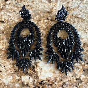 Bcbg Black Chandelier Earrings (NWOT)